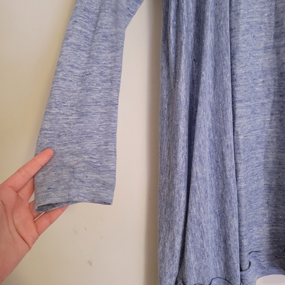 Artisan NY 100% Linen Open Front Lightweight Cardigan Blue - Picture 3 of 13